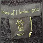 House of Harlow  1960 Small Black Fuzzy Cropped Polo Sweater Whimsygoth Photo 2