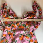 Finders Keepers NWT  Aranciata Mini Dress Sz 6 Pink Clementine Linen Summer Girly Photo 11