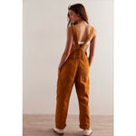 We The Free Free People Way Back Overalls NWOT Mustard Brown XS Photo 1