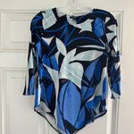 Alfani  Women’s Pull On Polyester Spandex Blouse Blue Size S Photo 0