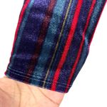 ZARA Velvet Kimono Stripe Wrap Maxi Dress Medium Purple Multi Striped Boho Spark Photo 5