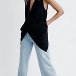 We The Free Free People  Lennie Long Vest in Black SZ Small Photo 2
