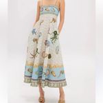 NWOT Alemais Blue and Cream Shell Print Dress Size 6 Photo 1