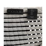 Tahari  Striped V Neck Cap Sleeve Sweater Dress Cover Up White Black Size S Photo 2