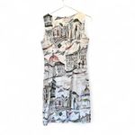 Chetta B Women's Sleeveless Cotton Shift Dress Venice Italy Size 4 Photo 1