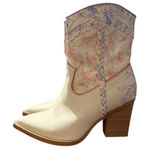 Altar'd State Altar’d State Nell Floral Ankle Boots Women’s Size 6.5 Boho Western Photo 0