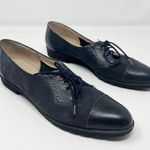 Salvatore Ferragamo  Women's Lace Up Black Leather Oxford Shoes Size 7.5 2A Photo 0