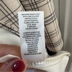 T Tahari Tahari Plaid Faux Suede Blazer NWT size Small Open‎ Front Longline Beige Black Photo 9