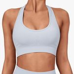 Blue Halter Workout Top Photo 0