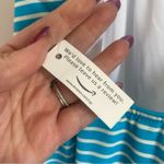 Amazon Essentials Blue White Striped One Piece Swimsuit NWT Size Large Photo 6