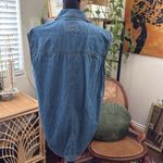 We The Free Free People  Wild Dreams Blue Distressed Snap Up Denim Shirt Photo 1