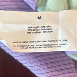 Anne Klein Sweater Womens M Purple Stripes Koa Striped Square Neck Sweater NEW Photo 7