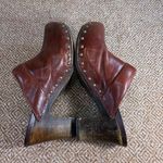 Dansko Rae Women’s Brown Leather Studded Heels Clogs Sz 38 US 7.5-8 Boho Grunge Photo 7