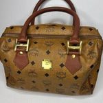 MCM  Monogrammed Boston Leather Bag Photo 0