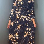 Little White Lies Constellation Long Sleeve Maxi Dress size Medium Blue Photo 2