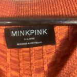 MINKPINK  Women's Knit Maxi Dress XL Orange Sleeveless Ribbed Cotton Fall Stretch Photo 4