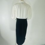 Pride & Joy Vintage White Sheer and Black Straight Dress Size 14 Photo 7
