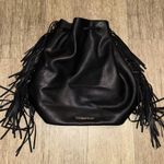 Victoria's Secret Victoria’s Secret Black Faux Leather Tassel Bag Backpack Photo 0