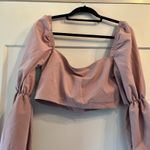 Pretty Little Thing Size 6 Rose Ruched Cup Hook & Eye Crop Top  New Without Tags Photo 13