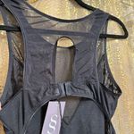 Samantha Chang Jet Set Sheer Black Mesh Bodysuit Large NWT Photo 4