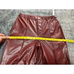 Missguided Bell Bottom Faux Leather Pants With Wide Flare in Brown Size L Photo 6