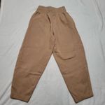 Nike WOMEN'S SPORTSWEAR STYLE FLEECE HIGH-WAISTED CURVE TAN SWEATPANTS size XS Photo 5