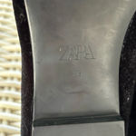 ZARA Black Velvet Dress Loafers 38 workwear holiday party minimalist classic Photo 6