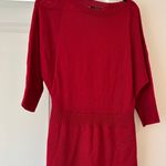 The Limited knit red midi dress fit and flare sheath wool blend medium Photo 1