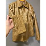 Me Jane  Womens Shiny Nylon Jacket Full Zipper Detail Size Small Photo 3