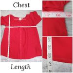 Anthropologie VANESSA VIRGINIA Silvi Red Silk Sheer Peasant Blouse Womens Size S Photo 11