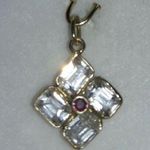Amethyst 18K Gold & Topaz? Pendant Photo 1