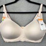 Warners Bra Womens XL Beige No Side Effects Back Smoothing Wireless T Photo 0