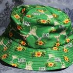 🩷Bucket Hat Unisex MXD Cocktail Co. Branded Hawaiian print with dog & drink Green Photo 0