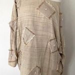 ASHRO Two Piece Top and Skirt Silk Cotton Blend Shell Lagenlook Sz M Tan Size M Photo 0