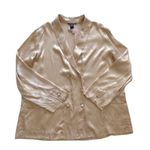 Victoria's Secret Champagne Peach Satin Floral Long Sleeve PJ Pajama Top XL NEW Photo 11