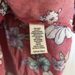 a.n.a  Coral‎ Floral Size PXXL Button Down Shirt Top Long Roll Tab Sleeve Pockets Photo 6