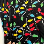 Serra Christmas leggings black velvet Christmas lights fitted stretch medium ugly Photo 1