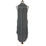 Anthropologie Holding Horses Women’s Dress 2 Sleeveless Button Down Gray Striped Photo 2