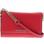Michael Kors Jet Set Travel Coral Reef Leather Multi Function Phone Crossbody Photo 1