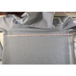 J.Crew  Quilted Geometric Print Cowl Neck Sweatshirt Light Blue Women's L EST Photo 6