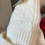 Chenille Knit Pom Beanie and Glove Set New Cream Photo 4