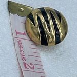 Park Lane Vintage  black and gold striped clip earrings Photo 5