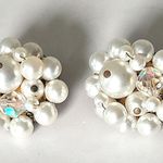 Vintage White Pearl Cluster Clip Photo 1