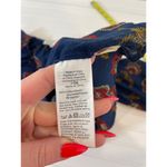 Madewell  x Warm Women’s Blue Floral Blouse Long Sleeve Ruffle Neck Size XS Photo 4