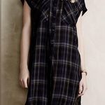 Holding Horses  Anthropologie Cody Shirt Dress XS Oversized Plaid Lyocell Photo 2