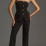 Anthropologie  Maeve Strapless Twofer‎ Jumpsuit medium Photo 0