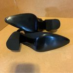 VINTAGE 1990'S/Y2K ROBERT CLERGERIE "YOLE" LEATHER & FABRIC SLINGBACK HEELS (7) Black Photo 4