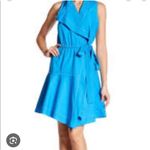 Derek Lam 10 Crosby Wrap Dress‎ Women's Size 6 Blue Drape Collar Chic Photo 8