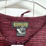Vtg Georgiou Jacket Women Size 10 Button Closure Pocket Long Sleeve Textured Red Photo 1
