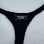 ZARA Fully Beaded Black Sequin black Halter lined Tank Top size medium Photo 6